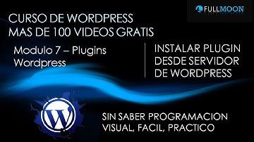 Curso de Wordpress 7 - Instalar plugin desde servidor Wordpress