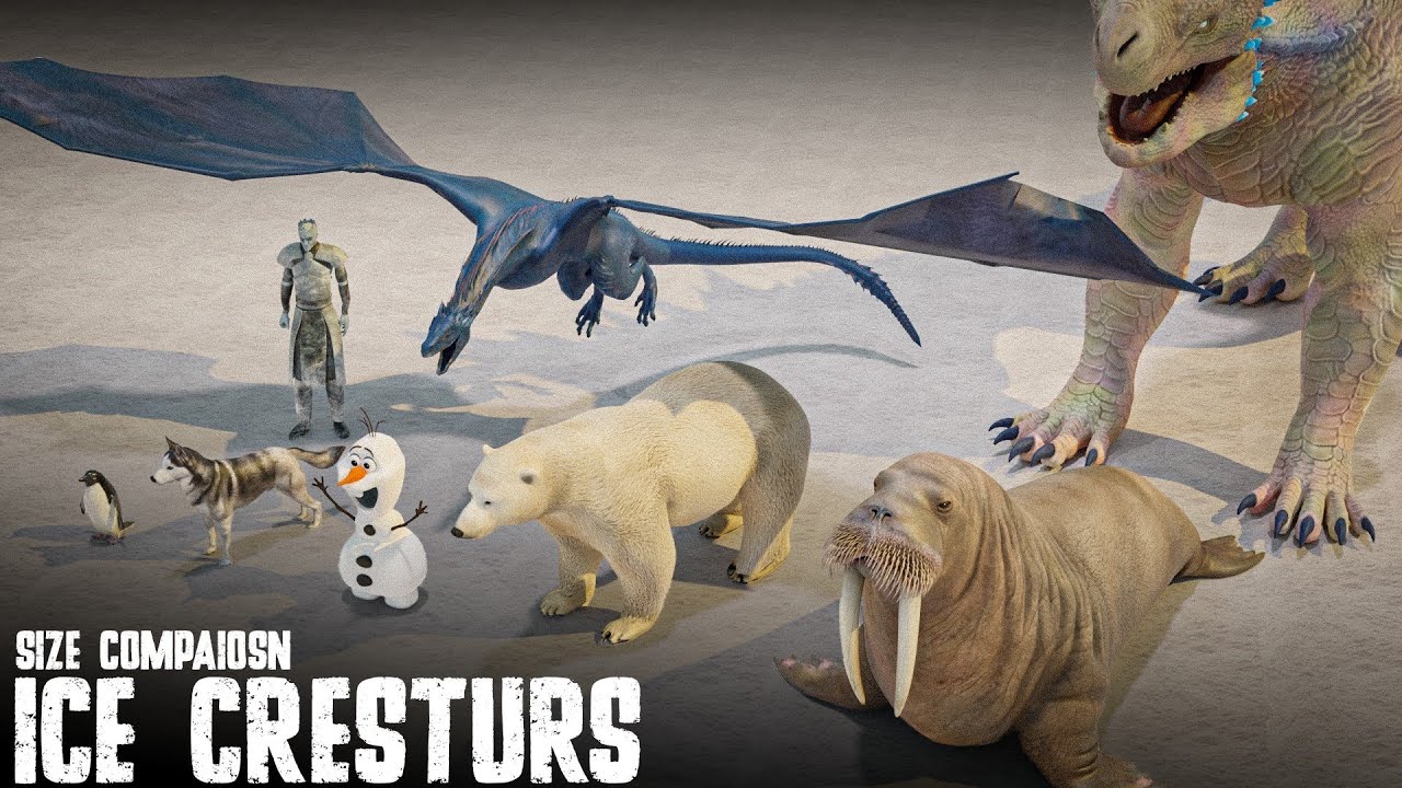 Ice Creatures Size Comparison – Real to Fictional