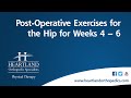 Post-Operative Exercises Weeks 4-6 for Total Hip Replacement