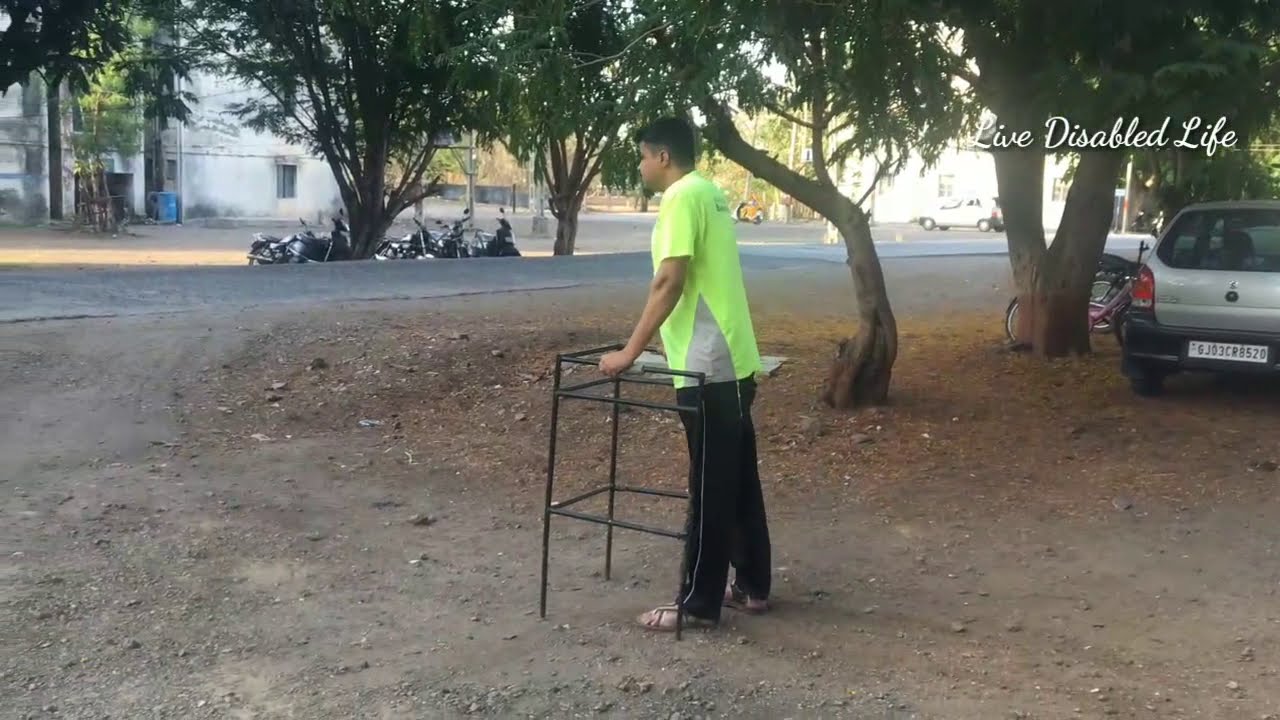 Spinalcode Injury T12 Paraplegic Walking With Walker Walking Skills