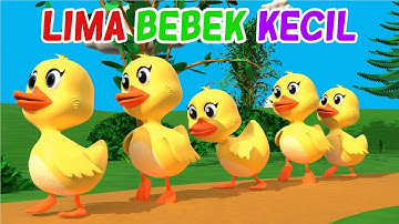 Lima Bebek Kecil Pergi Main 🦆🦆 Lagu Anak Indonesia Balita Viral