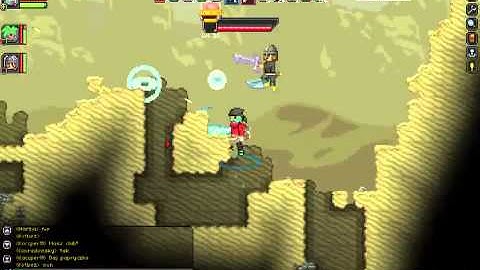 Second boss Inactive robot fight - Starbound