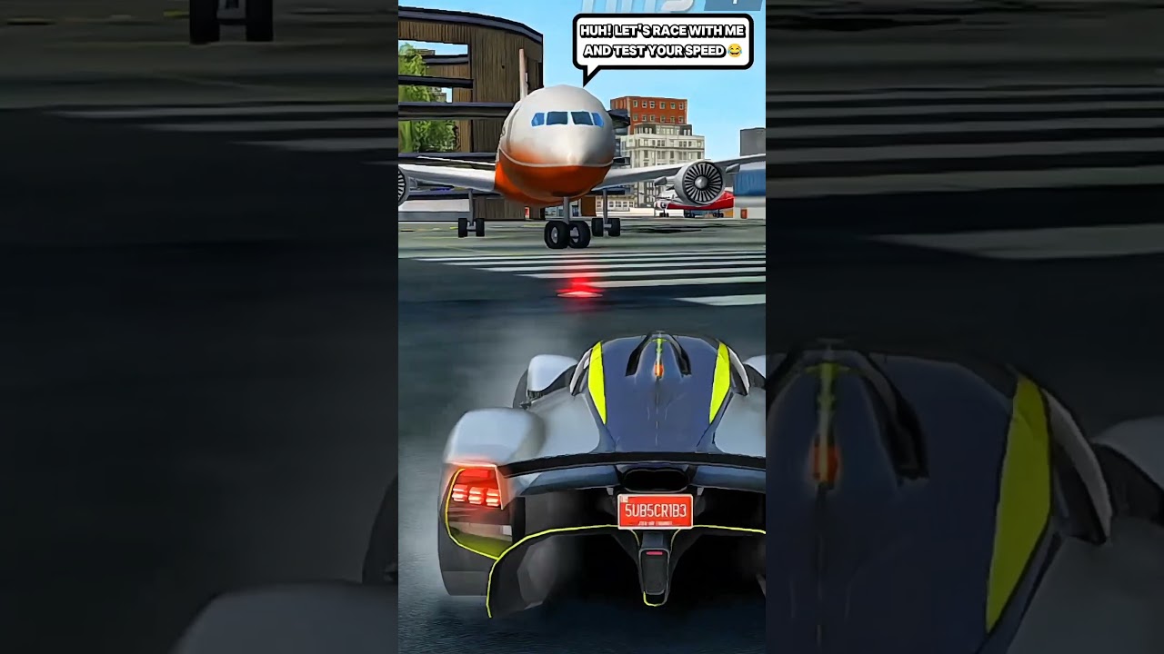 Airplane Vs Tuned Valkyrie 🤯|Extreme Car Driving simulator ❤️|