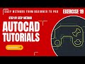 | Exercise 19 | AutoCAD For Beginners | Drawings with Solutions | Step by Step | Learn AutoCAD |