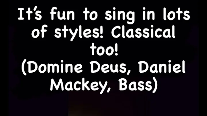 Domine deus, Dan Mackey, bass