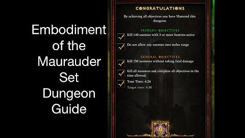 Diablo 3 - Embodiment of the Marauder Set Dungeon Guide - Patch 2.4.2(Season7)