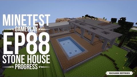Minetest Gameplay EP88 Modern Stone House Progress