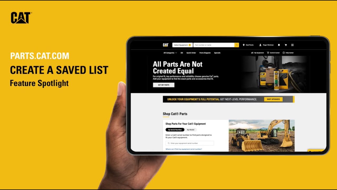 Create a Saved List on Parts.cat.com | Feature Spotlight