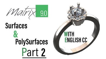 Matrix 9.0 Beginner Tutorial - Part 2 Surfaces and Polysurfaces - Urdu/Hindi (English Subtitles)
