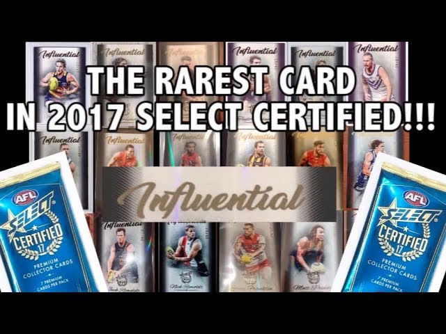 OMG! MOST RARE CARD SET in 2017 CERTIFIED!!! AFL Select