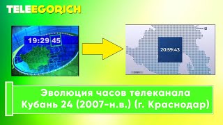 Эволюция Часов Телеканала Кубань 24 (2007-Н.в.)