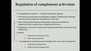 Regulation of complement activation