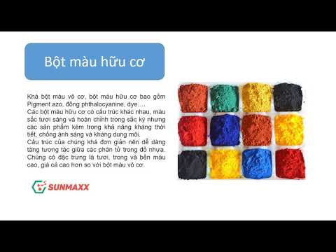 Bột Màu Công Nghiệp - Bột màu công nghiệp (bột màu cho sản xuất nhựa, bột màu vô cơ, bột màu hữu cơ,...) - Sunmaxx