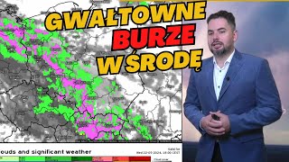 Załamanie pogody w środę. Silne burze na południu i zachodzie Polski. Przegląd I PROGNOZA