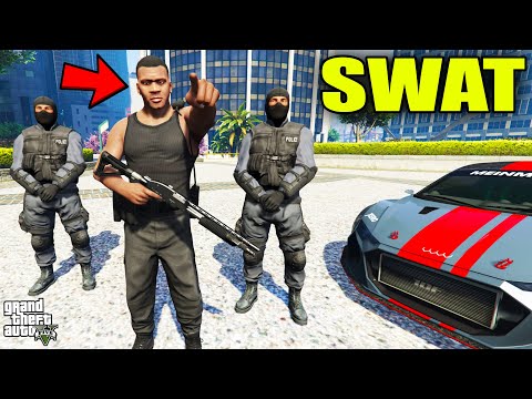 Franklin Become The Chief of SWAT in GTA 5 | SHINCHAN and CHOP