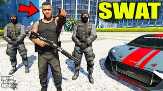 Franklin Become The Chief of SWAT in GTA 5 | SHINCHAN and CHOP screenshot 3