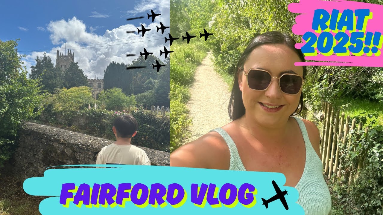 Watching RIAT Airshow for FREE from a Distance! | Fairford Family Vlog✈️