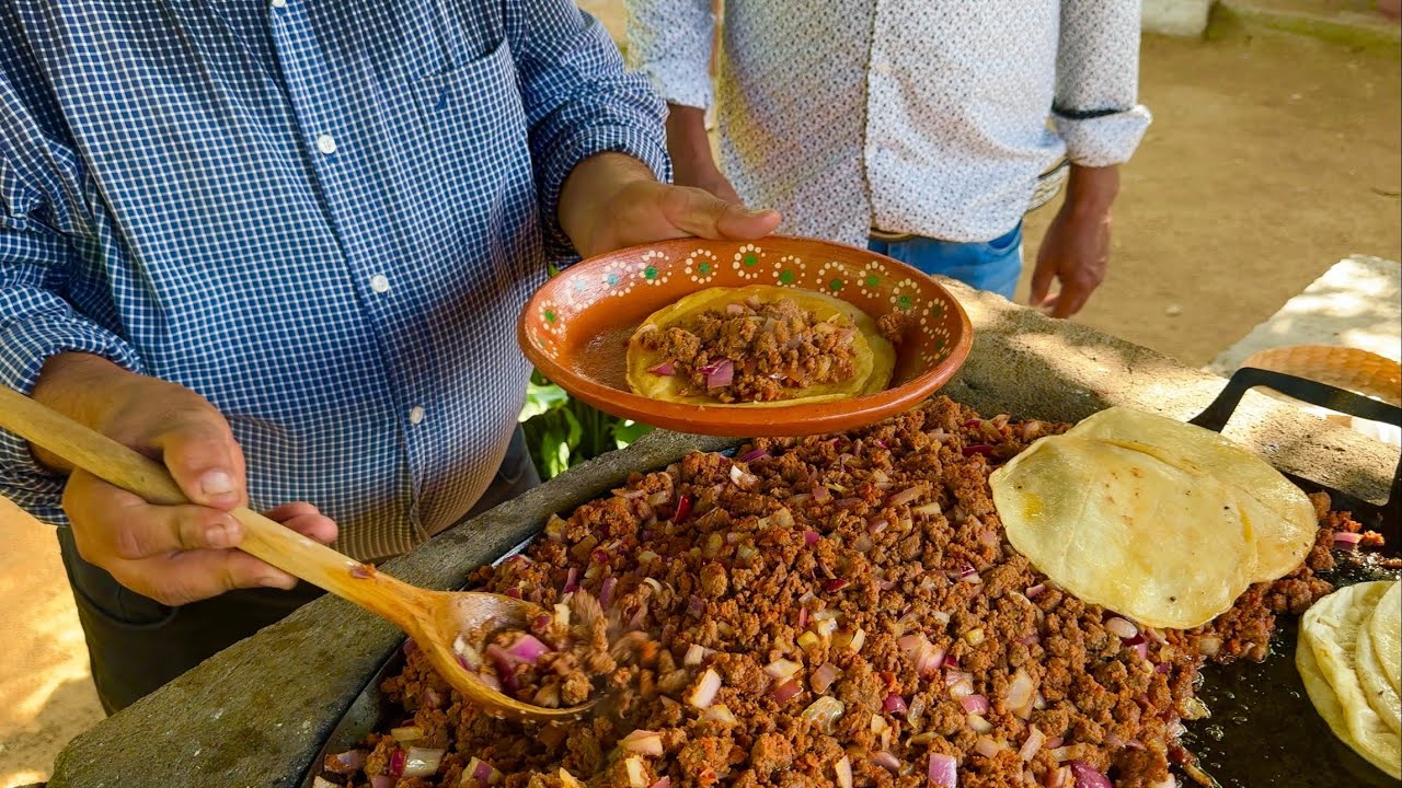 SON LOS PREFERIDOS EN LA FERIA DEL PUEBLO ¡¡TACOS DE CARNE MOLIDA¡¡ || AY NOMAS