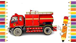 How to Draw a Fire Truck π | Amazing Step-by-Step Drawing Tutorial Update