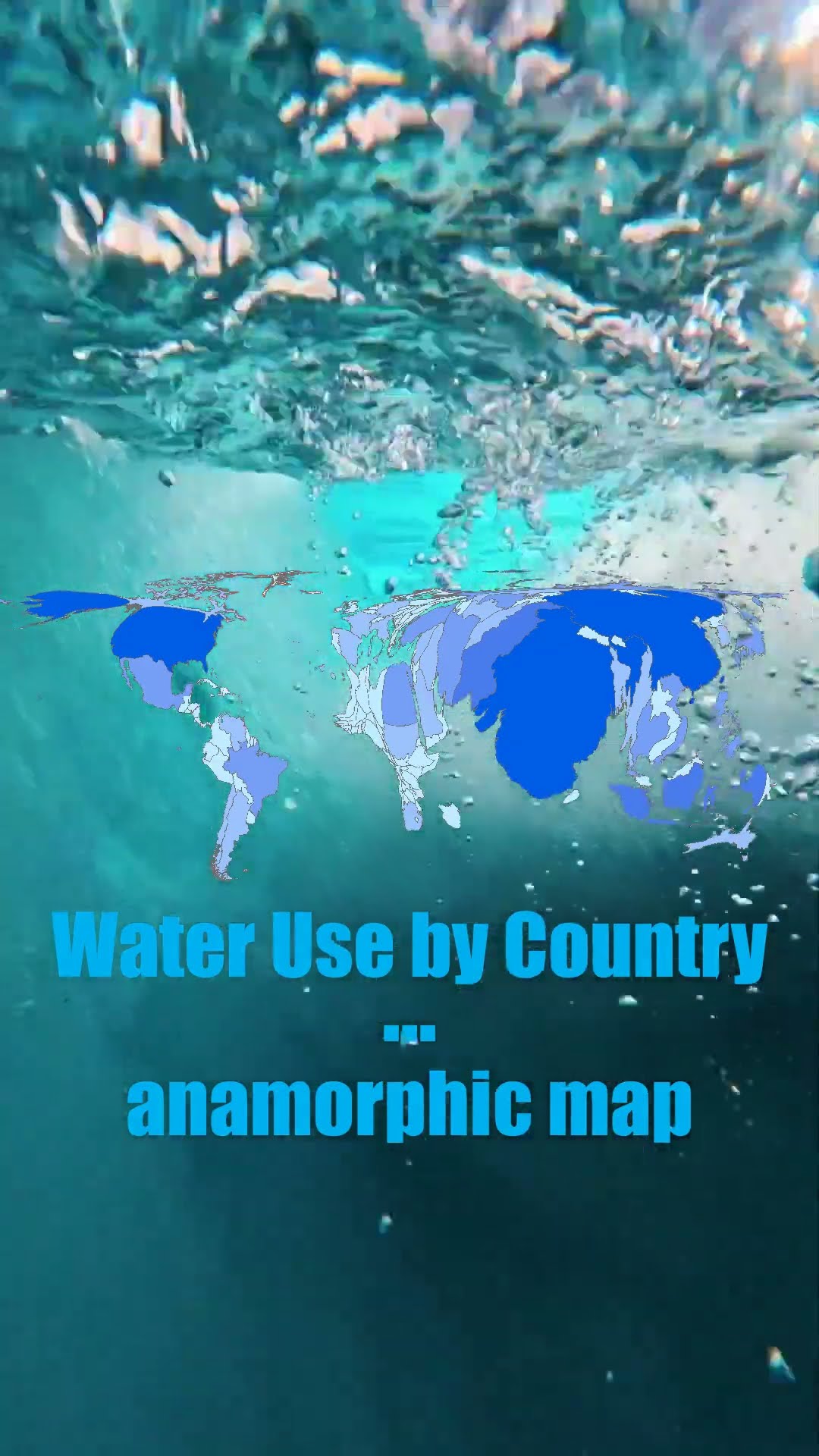 Explore The Water Use Anamorphic Map 2022 Which Reshapes The World Oar2