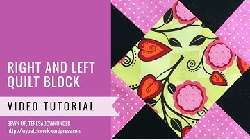 Right and left quilt block - Mysteries Down Under - video tutorial