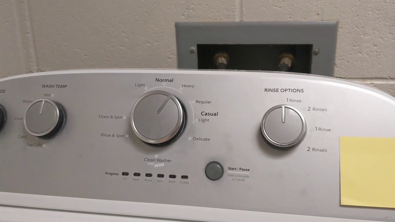 Whirlpool and Maytag washer diagnostic mode YouTube