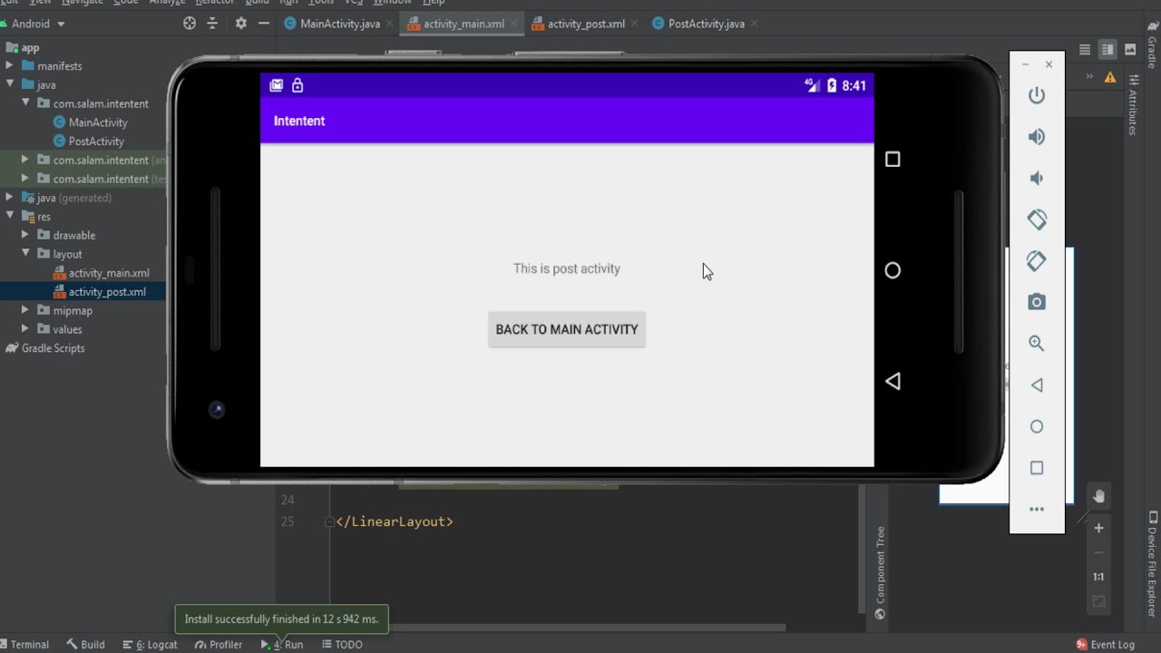 Android tutorial for beginner part 11, Intent - YouTube