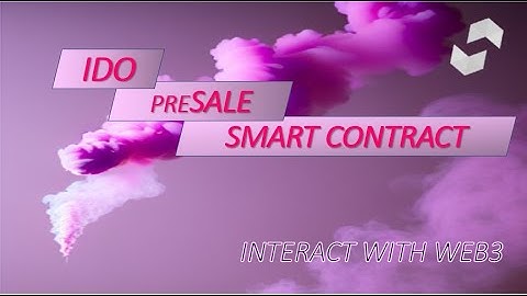 IDO PRESALE Smart Contract | How to interact with web3 | Urdu/Hindi