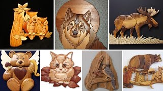 Most Attractive And Creative Intarsia Wooden Craft / DIY intarsia wooden /best craft and Ideas