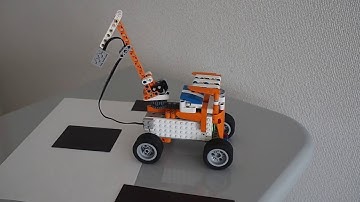Apitorで作ったクレーン車 (A crane truck built using Apitor.)