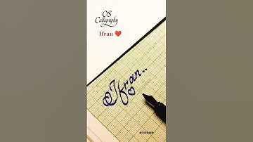Ifran Name Calligraphy ✨ | Calligraphy For Beginners. #shortsfeed #shorts #calligraphy #handwriting