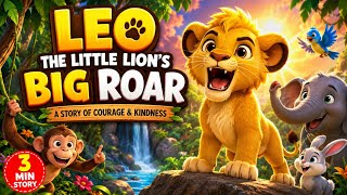 Leo The Little Lion's Big Roar 🦁 | Courage & Kindness Story For Kids