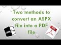 Aspx to pdf