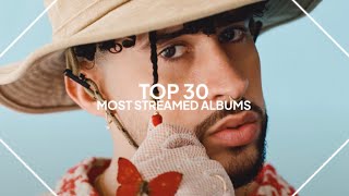 top 30 most streamed albums on spotify