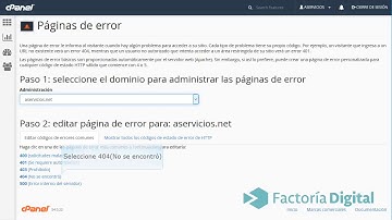Como personalizar las páginas de error de tu web (404, 500...) con cpanel