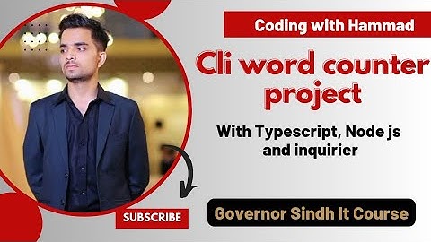cli Word Counter Project  with Typescript , Node.js , inquirer | Governor Sindh It course .