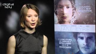 Jane Eyre's Mia Wasikowska "goofed around" with Michael Fassbender