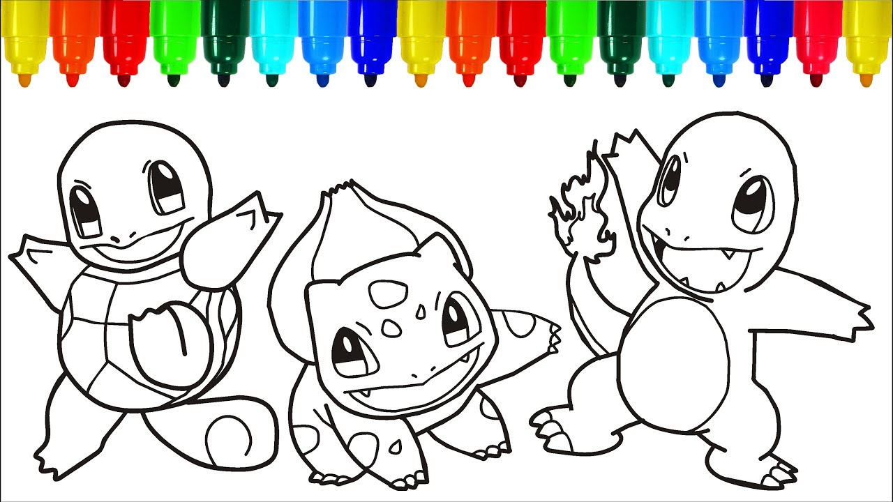 Pokemon Coloring Pages | Colouring Pages for Kids with Colored ...