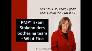 PMP Exam Prep - What would you do first - stakeholders bothering team for project information