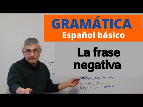 Video: ¿Cómo se hace un verbo en español negativo?