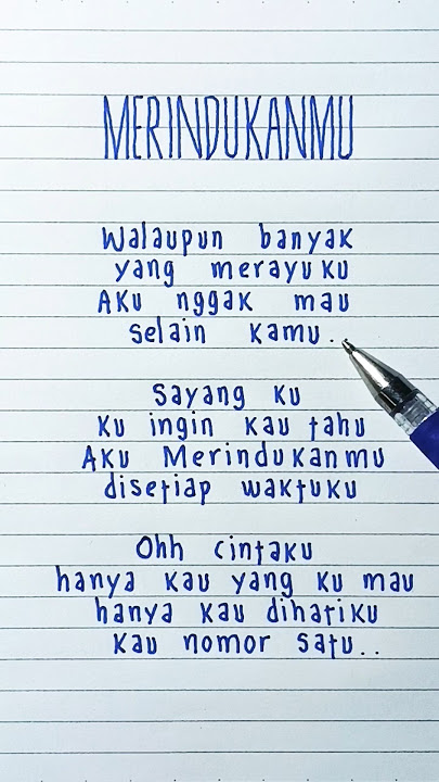 Gita Youbi · Merindukanmu · Lyrics