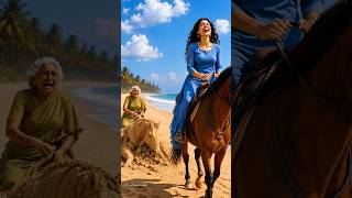 Sand horse VS real horse.. 🥰 #ai #comedy #ytshorts #trending #aivideo #viral #ai #trending #gaming