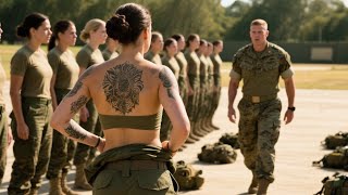 They Mocked Her at Bootcamp — Then the Commander Froze at Her Back Tattoo. Emotional Stories ,,,