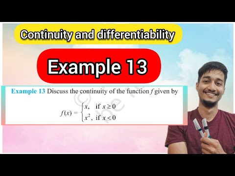 Continuity and differentiability example 13 | Example 13 chapter 5 class 12
