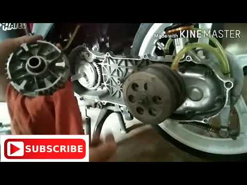 Removing PULLEY without using Y Tools .D.I.Y Tool CVT Cleaning Mio