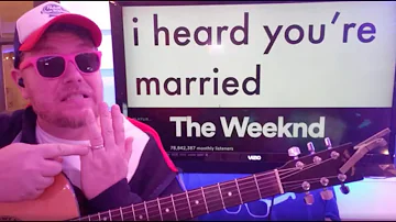 How To Play I Heard You're Married - The Weeknd Lil Wayne Guitar Tutorial (Beginner Lesson!)