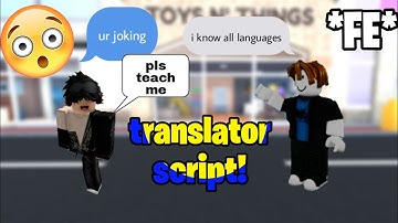 *fe* translator script Fluxus,Hydrogen,Delta supports Roblox | sAiTheSTUMBLER