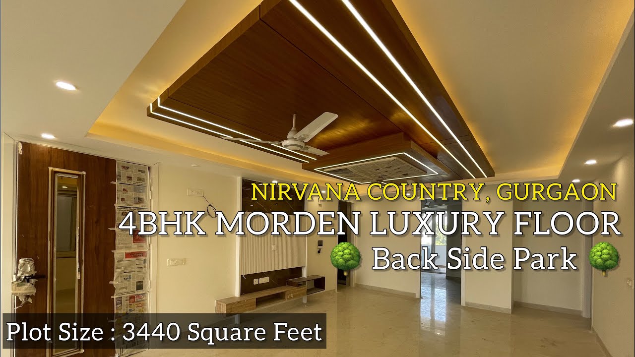 (0 Brokerage) 4BHK+S Luxury Builder Floor for Sale in Nirvana Country Gurgaon 🌳Park Side Park🌳