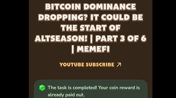 MemeFi New Video Code Today | Bitcoin Dominance Dropping? It Could Be the Start of Altseason! MEMEFI