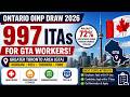 Ontario OINP Draw 2026: 997 ITAs for GTA Workers | New PR Updates 🇨🇦 #latest #ontario #facts #news